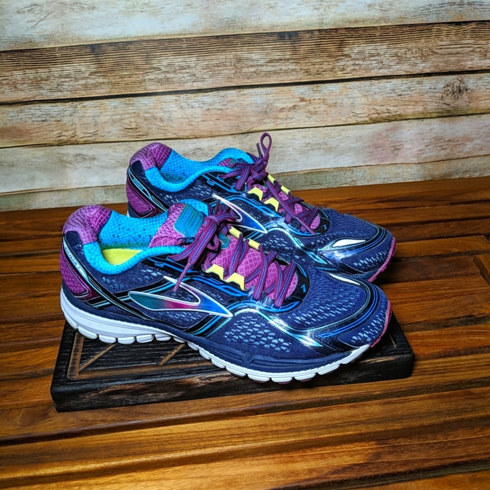 Brooks Womens Ghost 8 1201931B431 Blue Purple Running Shoes Sneakers